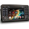 GONFEN Android 16 DAB+ Autoradio per Mercedes-Benz ML-Classe W164 GL-Classe X164 GPS Navigatore 8-Core 64GB ROM Wireless CarPlay Android Auto WiFi OBD2 TPMS CD Controllo del volante Bluetooth 5.0 DSP