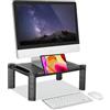 Techly 028474 Supporto da Scrivania Monitor Notebook Laptop con Altezza Regolabile Nero
