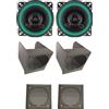 IPNOSIS Kit 2 casse IP-01100 per Fiat Panda 141 dal 1986 al 2003 + 2 Box anteriori + 2 Griglie Colore Grigio da 10cm