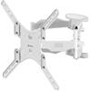ONKRON Supporto TV Parete 37-70 pollici - Porta TV Parete Bianco con Peso fino a 36,4 kg - Appendi Televisore per Muro con max VESA 400x400 mm/Braccio Televisore Inclinabile e Girevole M5-W