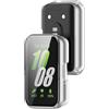 Bdsidy Cover per Samsung Galaxy Fit 3 Custodia con Pellicola Protettiva,HD Ultra Sottile Vetro Temperato Cover Resistente Graffi PC Protezione per Samsung Galaxy Watch Fit 3 (2 Pezzi Bianco Clear)