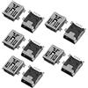 uxcell sourcingmap Dieci pz Mini USB 5P adattatore femmina Jack Connettori a saldare