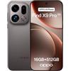 OPPO Find X9 Pro 5G 16+512GB, Smartphone sbloccato AI, Display ProXDR 6,78 120Hz, Fotocamera Hasselblad da 200 MP, 4K Motion, 7500 mAh, IP69, Titanium Charcoal (Con carica 80W SUPERVOOC e Enco Buds3)