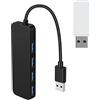 Wenmin Adattatore multiporta USB - Porte USB multiple | Splitter USB 4 porte Trasferimento rapido dati per laptop, PC e altro, Plug and Wenmin