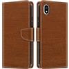 Shantime Custodia Portafoglio in Pelle Compatibile con Bigme Hibreak S 4G, Cover Colorata Flip con Portacarte, Chiusura Magnetica Protettiva(Marrone)