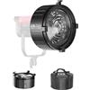 GVM Great Video Maker GVM - Lente Fresnel per luce video a LED con supporto Bowens, compatibile con PROSD400B, 500B, 650B, SD600D, SD600S, illuminazione di uscita continua per studio fotografico