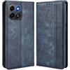 MOJIA Cover per Honor 200 Smart, PU Custodia Antiurto Resistente ai Graffi, Custodia Flip Portafoglio per Telefono con Supporto e Slot per Schede. Blu