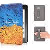 COCFOOKIW Custodia per 6 Pollici Kindle Paperwhite 5a/6a/7a Generazione, Cover Protettiva Alla Moda con Cinturino da Polso e Automatica Veglia/Dormire (Modello EY21 / DP75SDI)