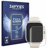 savvies 4 Pezzi Pellicola Protettiva per Huami Amazfit Cheetah (Square)