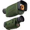 cdpdmai Portatile Monoculare Visore Notturno A Infrarossi Dispositivo Giorno Notte Usa 410m Campo di Rilevamento, 2-8X Zoom, per Esplorazione all'aperto, Osservazione Della Fauna Selvatica(Color:green)