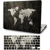 FFBOFFC Custodia Compatibile con MacBook Pro 13 Pollici 2015 2014 2013 2012 Modello A1502 A1425 con Retina Display, Plastica Rigida Protettiva Case Cover & Tastiera Cover, Mappa Nera