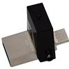 Kingston Dtduo3/64Gb Chiavetta USB 64 Gb, USB 3.0, Velocità Lettura 70 MB/S, Velocità Scrittura 15 MB/S, Nero/Metallo