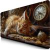 Zaafeen Tappetino Mouse Arancia Tappetino Mouse XXL 60x30cm Mouse pad Animale Sottomano Scrivania Ufficio Accessori Gaming con Gomma Impermeabile e Antiscivolo, Mousepad per Ufficio Accessori, Computer F0-653