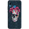 Mixroom - Cover Custodia Case In TPU Silicone Morbida Per SAMSUNG GALAXY A40 Fantasia Teschio Con Cappello Di Rose M589