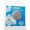 Best Price Square Batterie Ossido di argento Renata 357, 1er