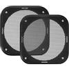 ULTECHNOVO 2 pezzi Copertura protettiva per altoparlante auto, Nero Griglia per altoparlante audio per auto quadrata, cornice della griglia per (4 pollici)