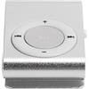 Hosioe Lettore MP3 Sportivo con Design con Posteriore, Batteria a Lunga Durata e Materiale in Lega di Alluminio, Portatile e Facile da Trasportare per lo Sport (Argento)