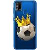 Mixroom - Cover Custodia Case In TPU Silicone Morbida Sfondo Trasparente Per SAMSUNG GALAXY A21S Fantasia Re Calcio T501
