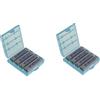 Eneloop Panasonic 8 batterie stilo tipo AA, 2000 mAh, BK-3MCCE (min. 1900 mAh), con 2 custodie HEIBA Electronics