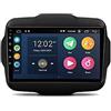 ESTOCK1 Car tablet Android 14 compatibile con Jeep Renegade 2015-2026 6 Gb di ram 128 Gb di rom 8 Core processore 9 pollici GPS autoradio navigatore WI-FI Bluetooth MirrorLink CarPlay INTEGRATO