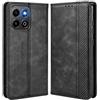 MOJIA Cover per Honor 200 Smart, PU Custodia Antiurto Resistente ai Graffi, Custodia Flip Portafoglio per Telefono con Supporto e Slot per Schede. Nero