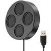 Generico Altoparlante Magnetico - Lettore Desktop Cablato USB, Bassi Profondi Ad Alto Volume | Altoparlanti Per PC Per Viaggi, Casa, Feste, Aula, Libreria, Auto, Camper, TV, Amplificatore Audio Portatile Compa