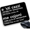 csm informatica Tappetino Mouse pad personalizzabile Divertente scherzo frasi parolacce antistress e sti cazzi me cojoni dizionario