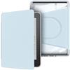 WUUAIR Custodia magnetica staccabile girevole a 360° con supporto e accensione e spegnimento automatico per Paperwhite 12a generazione da 7 (versione 2024), cover posteriore trasparente, blu ghiaccio