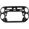 HLJNLVBN Mascherina Telaio Adattatore 2DIN Per VW Per Tiguan Scuro Per Grigio 2010-17 Solo Telaio DVD Adattatore Montaggio Audio Cruscotto Rivestimento Pannello 9 Pollici Pannello Radio(Nero)