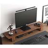 Wbeian Supporto per monitor in legno, supporto ergonomico e confortevole, per PC, laptop, schermo TV, casa o ufficio, scrivania, 60 x 20 x 12 cm