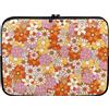 Showudesigns Custodia per Laptop a Fiori Hippie per Donne, Borsa per Laptop in Neoprene 17 Pollici, Borsa per Laptop Durevole, Borsa per Accessori da Viaggio, Lavoro, Colore Marrone