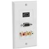 Socobeta Presa a Muro Tre in for UNO Protezione Multi Livello Integrata Pannello multimediale con Porta HDMI VGA