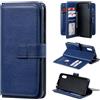 TiHen Compatible con Cover Samsung Galaxy A55 5G, Portafoglio Custodia Magnetica Flip PU Pelle con Slot per Schede, Kickstand Caso+2X Vetro Temperato-Blu