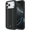CG MOBILE Mercedes - Cover in pelle con motivo a stelle, compatibile con MagSafe per iPhone 17 Pro Max (nero)