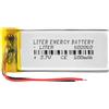 Liter energy battery Batteria 502050 LiPo 3.7V 500mAh 1.85Wh 1S 5C Liter Energy Battery per l'elettronica Ricaricabile Telefono Portatile Smartwatch Orologio GPS - Non adatto per Radiocomando 52x20x5mm (500mAh|502050)