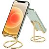 ROPOSY Supporto per telefono cellulare da scrivania, in metallo dorato, accessorio da scrivania, compatibile con tutti i telefoni cellulari, iPhone, interruttori, iPad