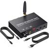 Cpolebev Convertitore Bluetooth 192KHz Trasmettitore Audio Wireless Ricevitore Adattatore Digitale Ottico da Coassiale Ad Analogico per TV Installazione Semplice