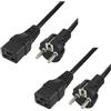 oniroview Cavo Alimentazione 16A, Spina Schuko a Presa tripolare IEC 320 C19, 1.8 mt, colore Nero per UPS, armadi rack, centro dati (2)