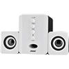 CCYLEZ SADA Altoparlante Combinato Professionale Mini USB 2.1 con Cavo Lettore Musicale per Basso Subwoofer per Telefono PC Portatile (Bianca)