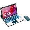 HLTOOP Custodia con Tastiera per Lenovo Tab M11 11 Pollici, Tastiera Bluetooth Retroilluminata 7 Coolor con Touchpad, Cover Posteriore in TPU Morbido, Mouse Bluetooth,Deep Green