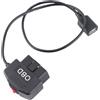 EVGATSAUTO Adattatore di Alimentazione OBD, Cavo DC12,7-40 V 48 Cm / 18,9 Pollici con Pulsante di Interruttore Alimentatore con Porta Mini USB per la Ricarica del Telefono con Fotocamera del Cruscotto
