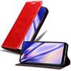 Cadorabo Custodia Libro per LG G7 ThinQ in Rosso Mela - con Vani di Carte, Funzione Stand e Chiusura Magnetica - Portafoglio Cover Case Wallet Book Etui Protezione
