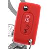 mt key Key Soft Case Custodia protettiva Chiave per auto Citroen Berlingo C2 C3 Peugeot 207 307 308 Chiave pieghevole/Colore: rosso