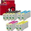 Genérico T1295 T1291 T1292 T1293 T1294 Confezione 10 cartucce d'inchiostro compatibili con Epson C13T12914012 C13T12924012 C13T12934012 C13T12944012 di alta qualità