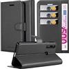 Cadorabo Custodia Libro per Huawei P SMART Z in NERO CARBONE - con Vani di Carte, Funzione Stand e Chiusura Magnetica - Portafoglio Cover Case Wallet Book Etui Protezione