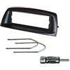 MASTERLINE Mascherina autoradio 1 DIN con chiavette e spinotto antenna.