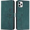 EATCYE Cover per iPhone 11 PRO (5,8 Pollici), Flip Libro Libretto Custodia in Pelle PU per iPhone 11 PRO (5,8 Pollici) [Protezione Completa] [Slot per Scheda] [Funzione di Supporto] (Verde)