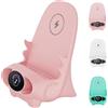 LACOXA Caricabatterie rapido wireless per mini sedia Supporto per telefono multifunzionale, mini sedia per caricabatterie wireless con supporto per telefono e altoparlante (Rosa)