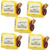Bestome Batteria di ricambio compatibile con 5 pezzi FANUC A98L-0031-0025 A98L00310025 BR 2/3AGCT4A BR-2/3AGCT4A A06B6114K504 con spina marrone