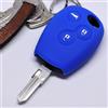 mt key Custodia protettiva in silicone per portachiavi per auto Blu scuro compatibile con Dacia DOKKER SANDERO Duster LODGY Logan Renault CLIO TWINGO 3 pulsanti
